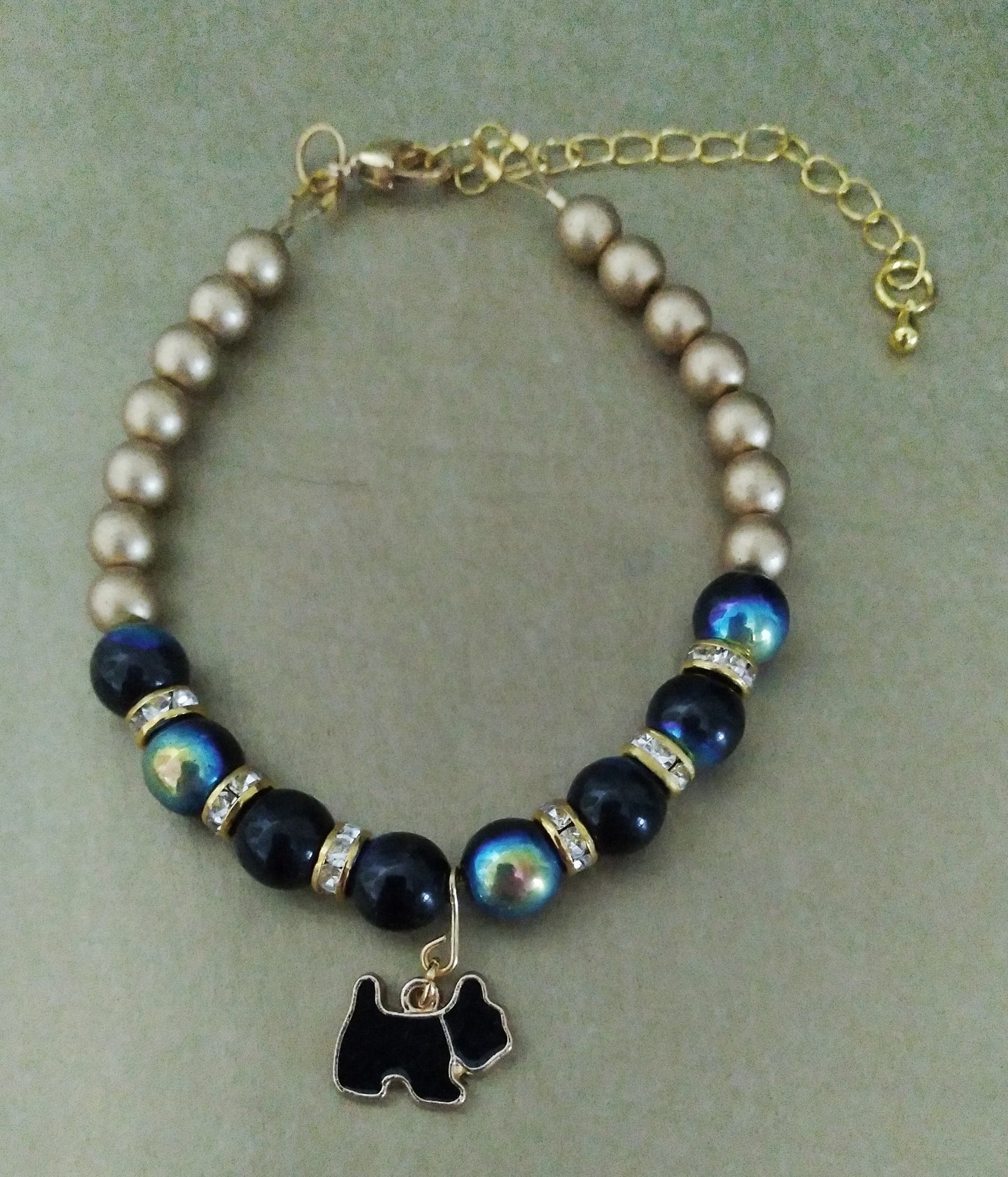 "Beam Me Up Scotty Dog" Bracelet and Earring Set