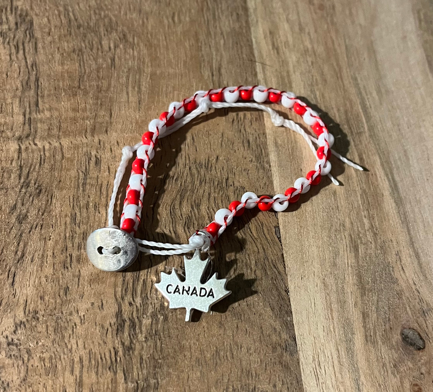 "O Canada" Single Wrap Bracelet