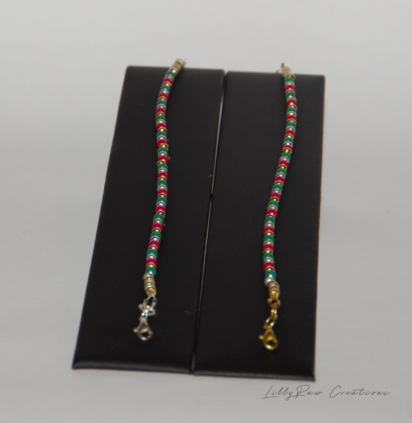 "Festive Glamour" Crystal Pearl Bracelet