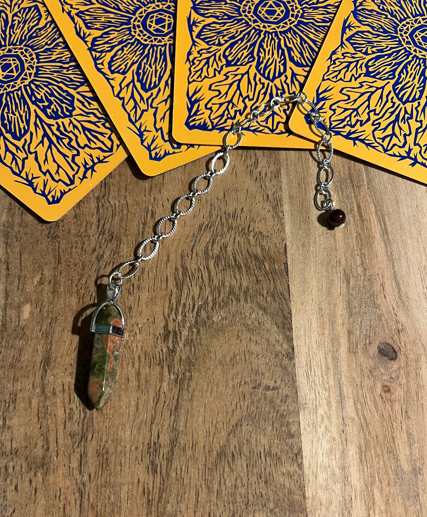 "Harmonious Resonance" Unakite Divination Dowsing Pendulum