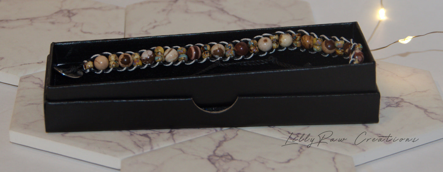 "Coffee House" Single Wrap Bracelet
