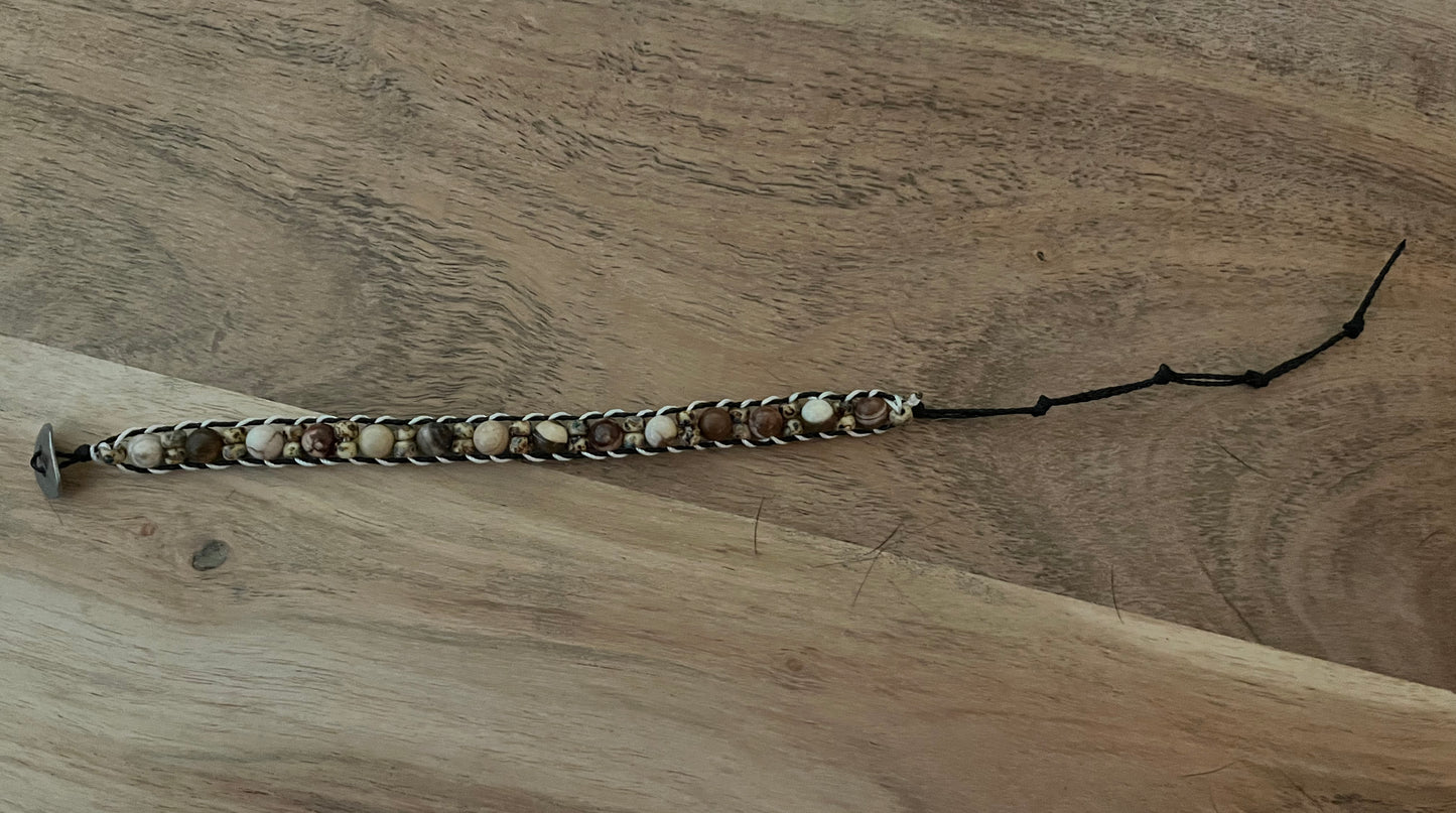 "Coffee House" Single Wrap Bracelet