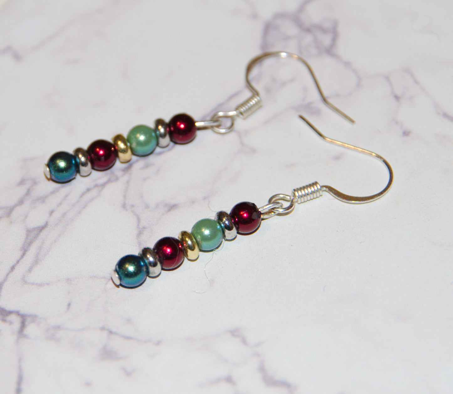 "Festive Glamour" Crystal Pearl Earrings