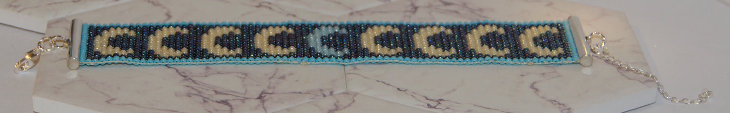 "Once in a Blue Moon" Woven Bracelet