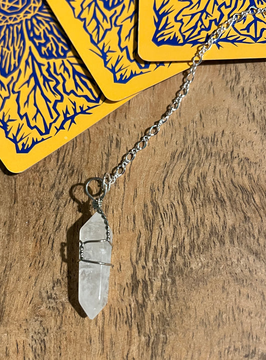 "Universal Wisdom" Quartz Divination Dowsing Pendulum